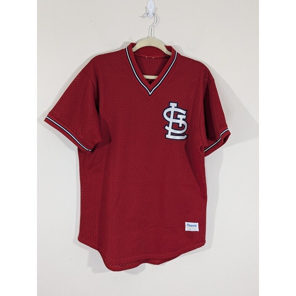 VTG Majestic Authentic ST LOUIS CARDINALS BP Pullover Mesh Jersey Mens SZ M/L